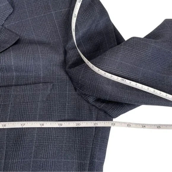 Brooks Brothers Madison 1818 blue windowpane wool men’s sportcoat blazer 41L